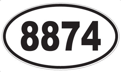 8874 - Oval Sticker