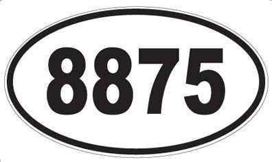 8875 - Oval Sticker