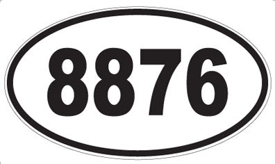 8876 - Oval Sticker
