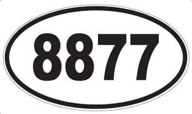 8877 - Oval Sticker