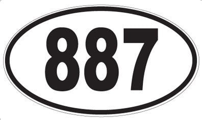 887 - Oval Sticker