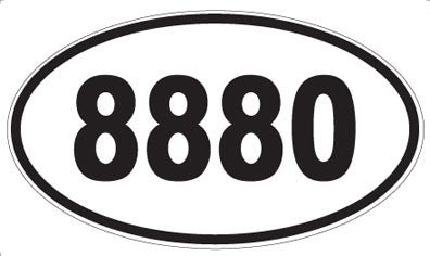 8880 - Oval Sticker