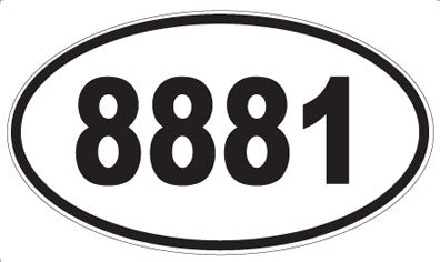 8881 - Oval Sticker