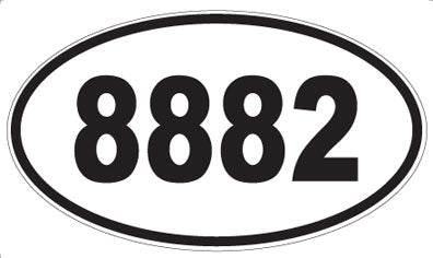 8882 - Oval Sticker