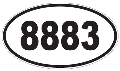 8883 - Oval Sticker