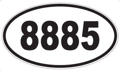 8885 - Oval Sticker