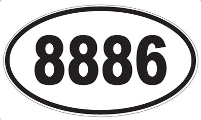 8886 - Oval Sticker