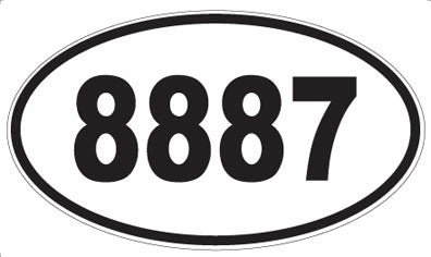 8887 - Oval Sticker