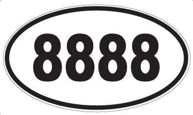 8888 - Oval Sticker