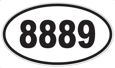8889 - Oval Sticker