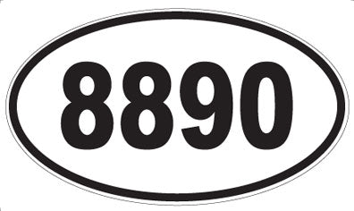 8890 - Oval Sticker