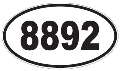 8892 - Oval Sticker