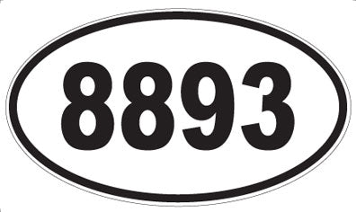 8893 - Oval Sticker