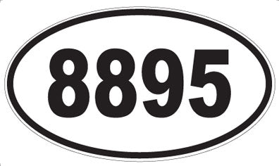 8895 - Oval Sticker