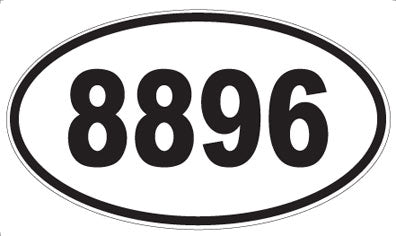 8896 - Oval Sticker