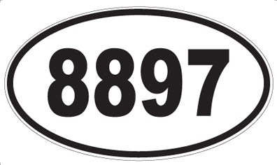 8897 - Oval Sticker