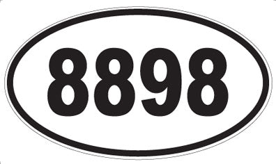 8898 - Oval Sticker