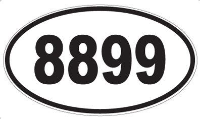 8899 - Oval Sticker
