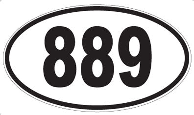 889 - Oval Sticker