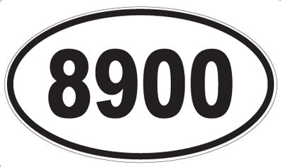 8900 - Oval Sticker