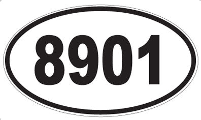 8901 - Oval Sticker