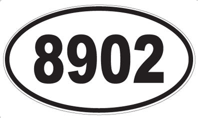 8902 - Oval Sticker