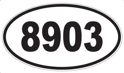 8903 - Oval Sticker