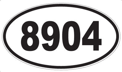 8904 - Oval Sticker