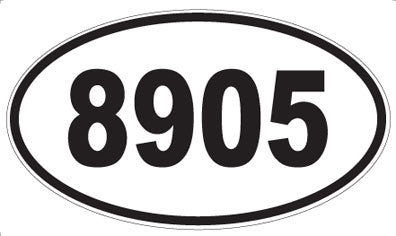 8905 - Oval Sticker