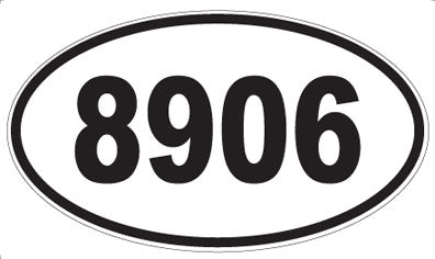 8906 - Oval Sticker