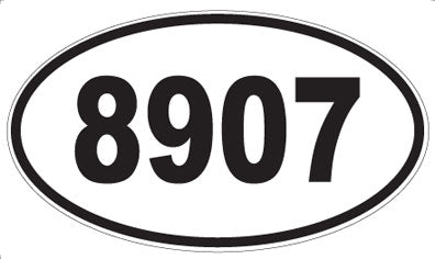 8907 - Oval Sticker