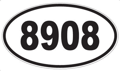 8908 - Oval Sticker