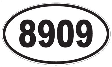 8909 - Oval Sticker