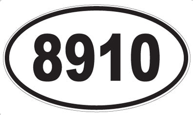 8910 - Oval Sticker