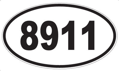 8911 - Oval Sticker