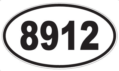 8912 - Oval Sticker