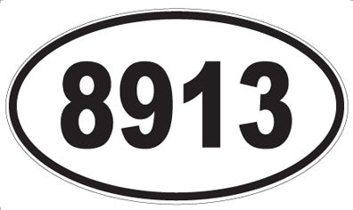 8913 - Oval Sticker