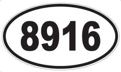 8916 - Oval Sticker
