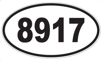 8917 - Oval Sticker