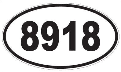 8918 - Oval Sticker