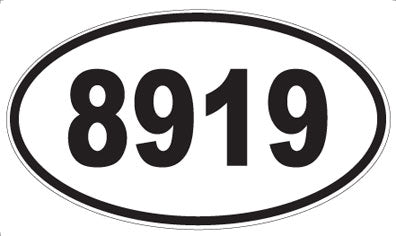 8919 - Oval Sticker