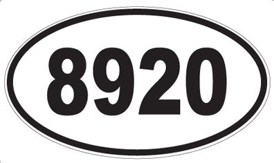 8920 - Oval Sticker