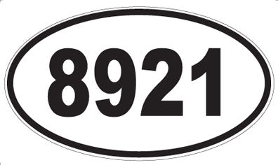 8921 - Oval Sticker
