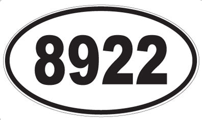8922 - Oval Sticker