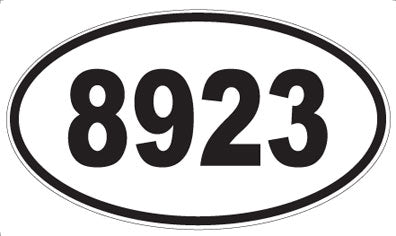 8923 - Oval Sticker