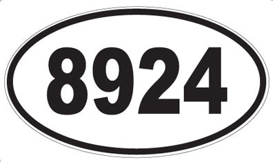 8924 - Oval Sticker