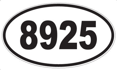 8925 - Oval Sticker