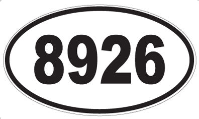 8926 - Oval Sticker
