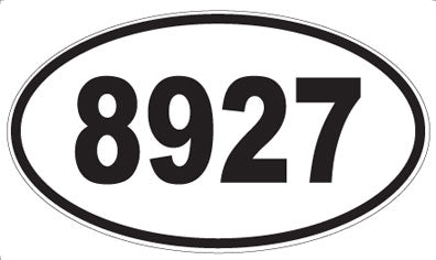8927 - Oval Sticker