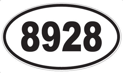 8928 - Oval Sticker